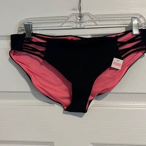 NWT Pink Swim Bottoms Mini Bikini-Size L